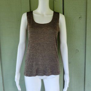 CHICO'S Greenish Brown Slinky Travel Knit Tank Top Sz 2 or US 12